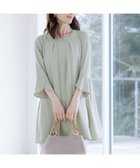 【ティアクラッセ/Tiaclasse】の【洗える】花びらスリーブチュニックブラウス ミント|ID: prp329100004725273 ipo3291000000034474055