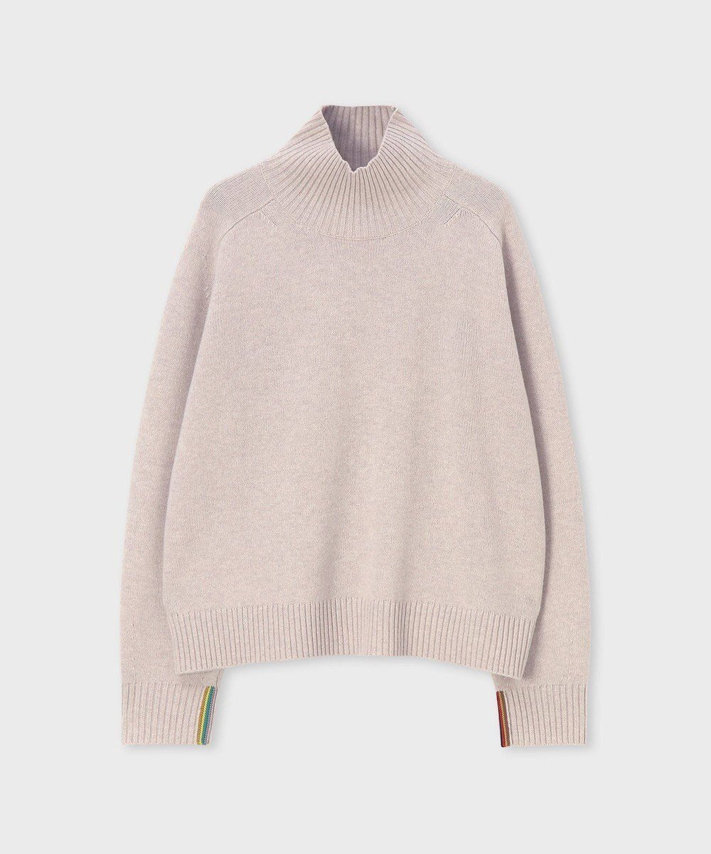 【ポール スミス/Paul Smith】のインターシャ ストライプ ニット インテリア・キッズ・メンズ・レディースファッション・服の通販 founy(ファニー) 　ファッション　Fashion　レディースファッション　Fashion for Women　トップス・カットソー　Cut & Sew Tops　ニット　Knit Tops & Sweaters　新作・新入荷　New Arrivals / New In　シンプル　Simple, Minimal　ストライプ　Stripe, Striped Pattern　セーター　Sweater, Knitwear　タートルネック　Turtleneck, High Neck　リラックス　Relax, Relaxed Fit　エレガント 上品　Elegant　夏　Summer　S/S・春夏　SS, Spring/Summer, Warm Season　A/W・秋冬　Autumn/Winter　ライトベージュ|ID: prp329100004725281 ipo3291000000034145129