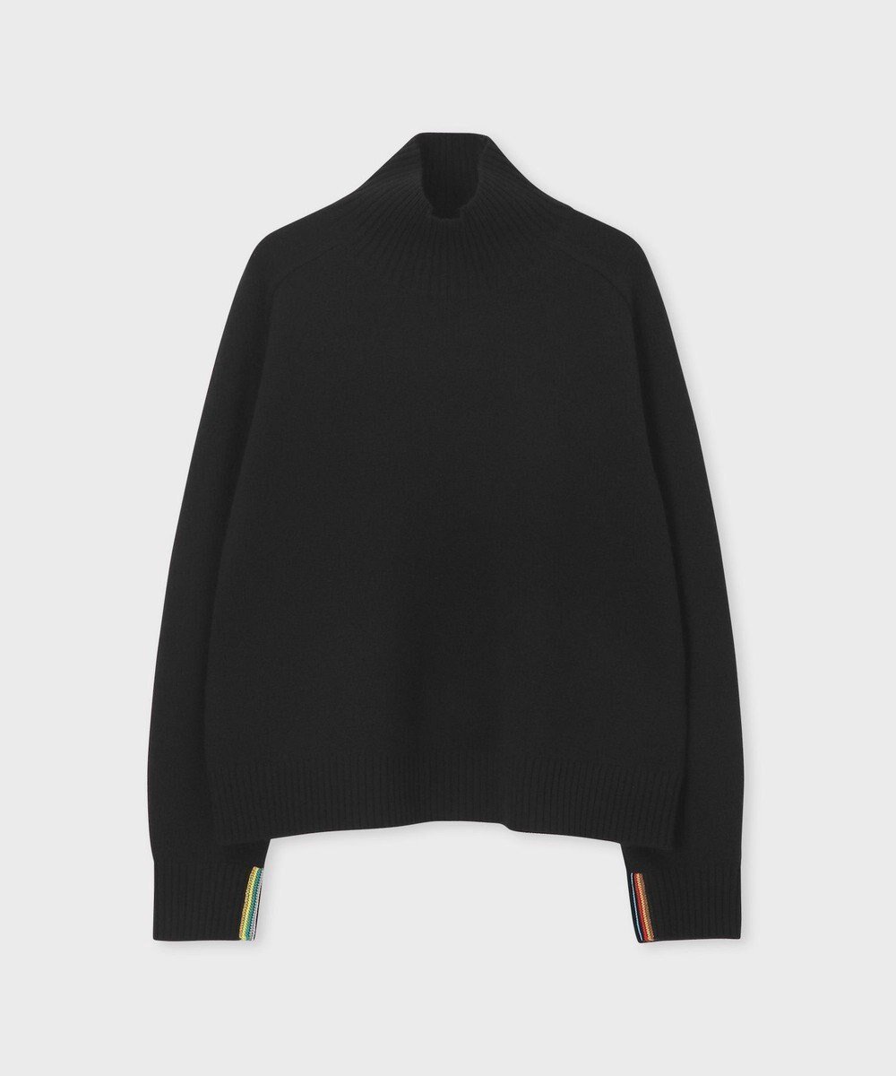 【ポール スミス/Paul Smith】のインターシャ ストライプ ニット インテリア・キッズ・メンズ・レディースファッション・服の通販 founy(ファニー) 　ファッション　Fashion　レディースファッション　Fashion for Women　トップス・カットソー　Cut & Sew Tops　ニット　Knit Tops & Sweaters　新作・新入荷　New Arrivals / New In　シンプル　Simple, Minimal　ストライプ　Stripe, Striped Pattern　セーター　Sweater, Knitwear　タートルネック　Turtleneck, High Neck　リラックス　Relax, Relaxed Fit　エレガント 上品　Elegant　夏　Summer　S/S・春夏　SS, Spring/Summer, Warm Season　A/W・秋冬　Autumn/Winter　ブラック|ID: prp329100004725281 ipo3291000000034145131