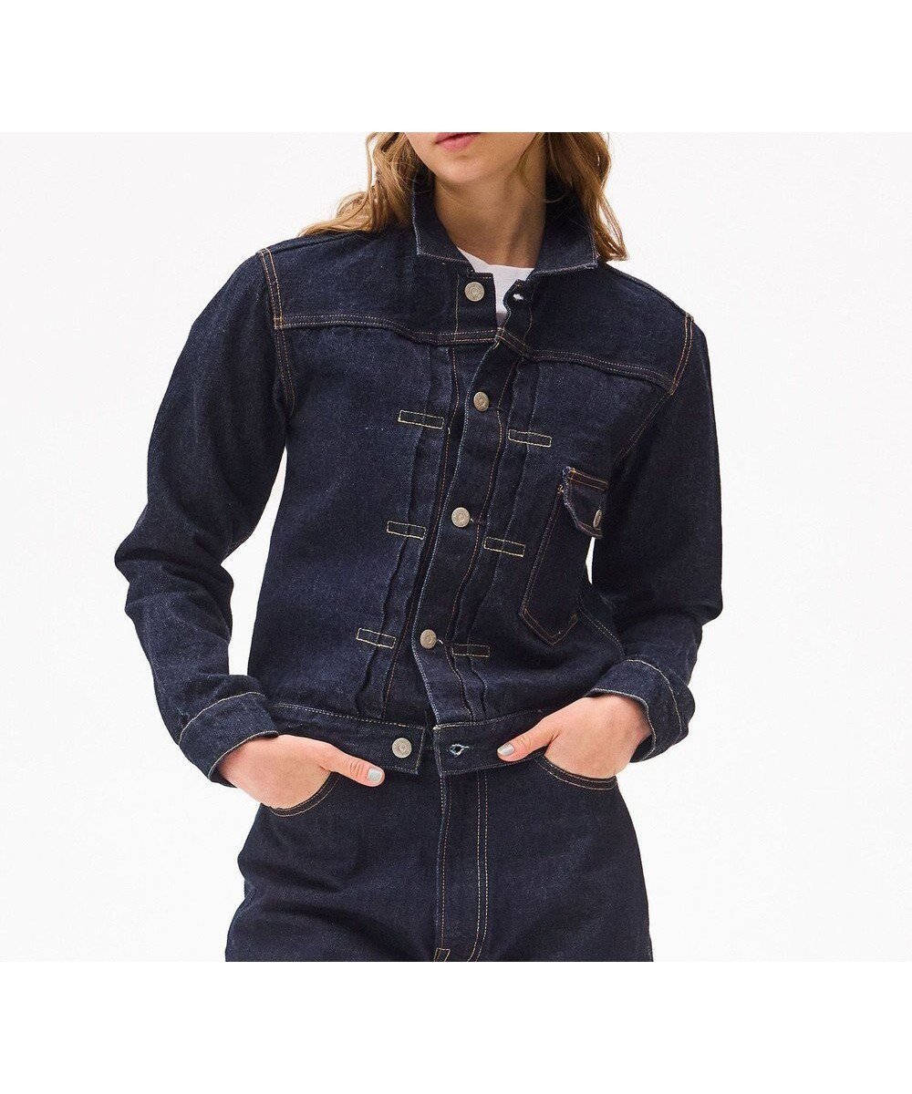 【リノ/LENO】のBRENDA TRUCKER JACKET 定番デニムジャケット インテリア・キッズ・メンズ・レディースファッション・服の通販 founy(ファニー) 　ファッション　Fashion　レディースファッション　Fashion for Women　アウター　Coat / Outerwear Collection　レディースジャケット・軽アウター　Jackets　デニムジャケット / カジュアルアウター　Denim Jackets　ヴィンテージ　Vintage Style　コレクション　Collection, Seasonal Line　ジャケット　Jacket, Outerwear　デニム　Denim, Jeans Material　定番　Standard, Basic Item　バランス　Balance, Style Balance　フィット　Fit, Slim Fit　A/W・秋冬　Autumn/Winter　S/S・春夏　SS, Spring/Summer, Warm Season　夏　Summer　INDIGO|ID: prp329100004725303 ipo3291000000035893544