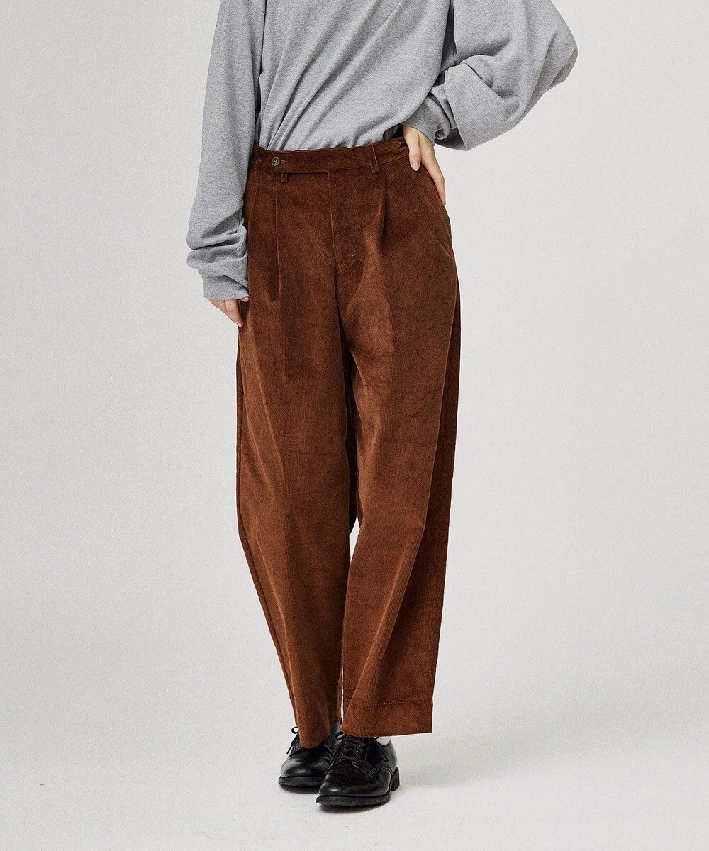 【リノ/LENO】のCORDUROY TROUSERS コーデュロイタックパンツ インテリア・キッズ・メンズ・レディースファッション・服の通販 founy(ファニー) ファッション Fashion レディースファッション Fashion for Women パンツ Pants & Trousers クラシック Classic, Timeless Style コーデュロイ Corduroy, Cord Fabric ストレッチ Stretch, Stretchy Fabric 雑誌 Magazine, Fashion Magazine テーパード Tapered, Tapered Pants リラックス Relax, Relaxed Fit ワイド Wide, Wide Fit A/W・秋冬 Autumn/Winter BROWN|ID: prp329100004725304 ipo3291000000034145280