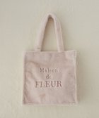 【メゾンドフルール/Maison de FLEUR】のファーブランドロゴ刺繍スクエアトートバッグ Light Pink|ID: prp329100004725320 ipo3291000000035852027