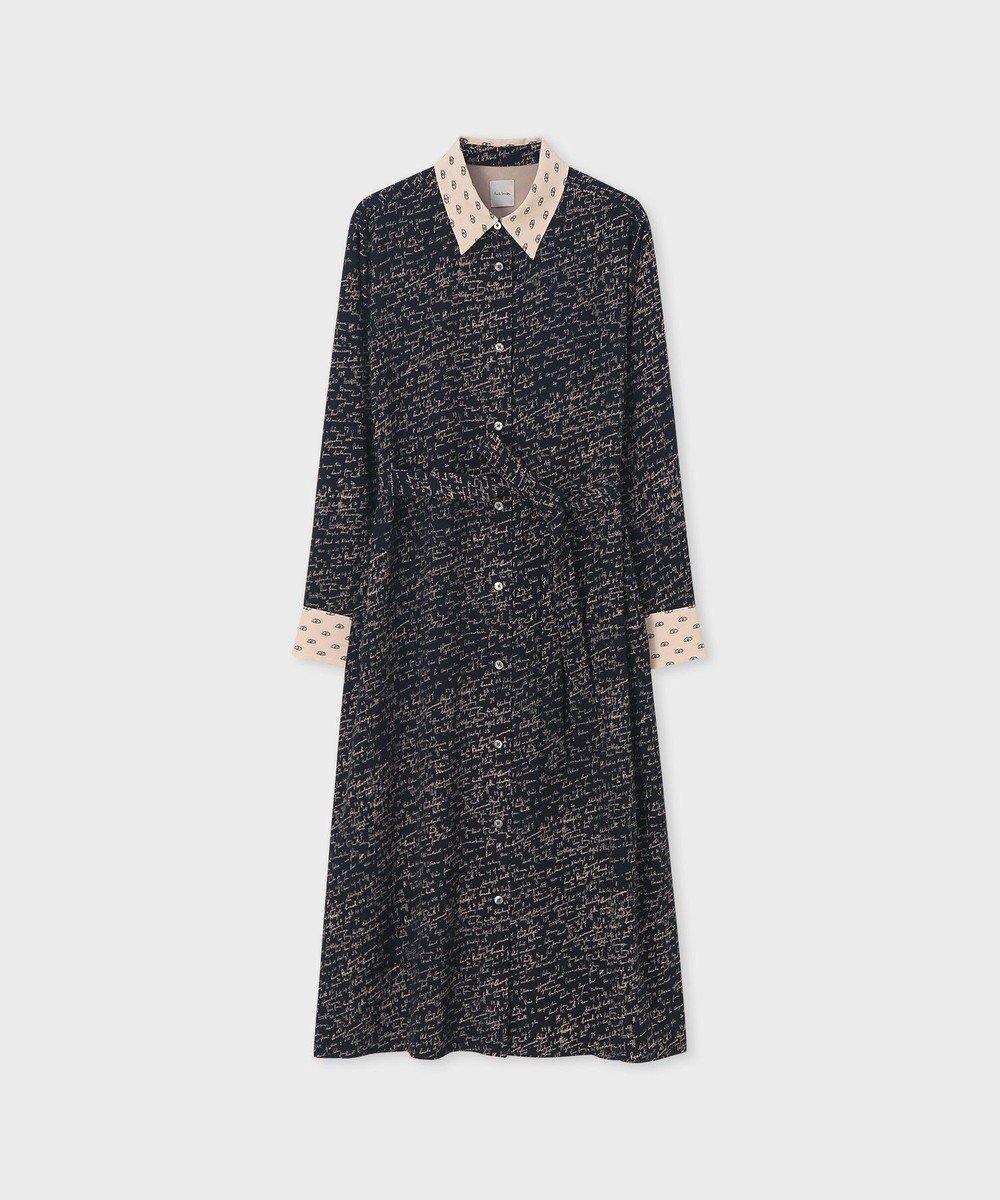 【ポール スミス/Paul Smith】のSlide Notes ブロッキング ワンピース インテリア・キッズ・メンズ・レディースファッション・服の通販 founy(ファニー) 　ファッション　Fashion　レディースファッション　Fashion for Women　ワンピース　Dresses　新作・新入荷　New Arrivals / New In　カフス　Cuff Design　ブロッキング　Color Blocking, Panel Design　プリント　Print, Printed Pattern　モダン　Modern, Contemporary　リラックス　Relax, Relaxed Fit　夏　Summer　S/S・春夏　SS, Spring/Summer, Warm Season　A/W・秋冬　Autumn/Winter　ネイビー|ID: prp329100004725340 ipo3291000000034145454
