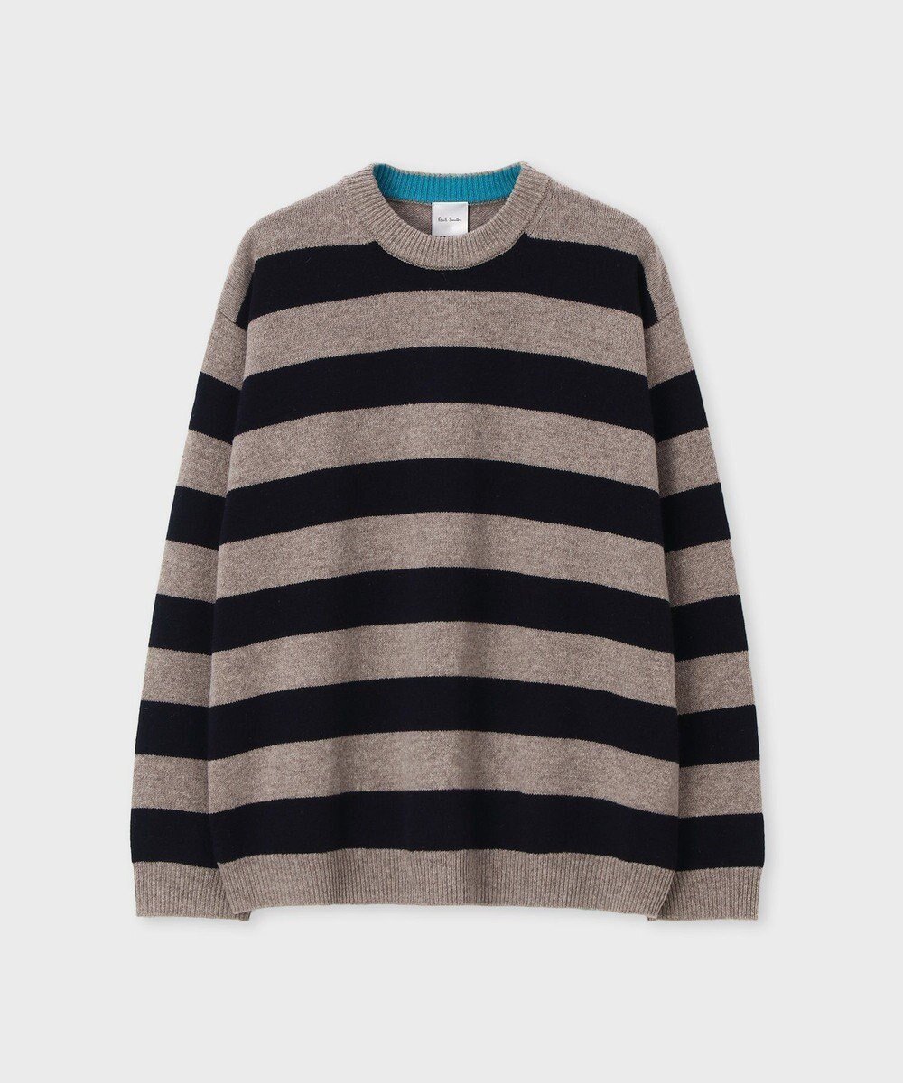 【ポール スミス/Paul Smith】のコントラスト ボーダー ニット インテリア・キッズ・メンズ・レディースファッション・服の通販 founy(ファニー) 　ファッション　Fashion　レディースファッション　Fashion for Women　トップス・カットソー　Cut & Sew Tops　ニット　Knit Tops & Sweaters　新作・新入荷　New Arrivals / New In　カットソー　Cut and Sewn Top　セーター　Sweater, Knitwear　ボーダー　Border, Stripe　リラックス　Relax, Relaxed Fit　エレガント 上品　Elegant　夏　Summer　S/S・春夏　SS, Spring/Summer, Warm Season　A/W・秋冬　Autumn/Winter　ネイビー|ID: prp329100004725345 ipo3291000000034145468