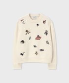 【ポール スミス/Paul Smith】のカラー エンブロイダリー クルーネック ニット ホワイト|ID: prp329100004725347 ipo3291000000034145473