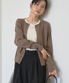 【アメリカンホリック/AMERICAN HOLIC】のコットンブレンドクルーネックカーディガン Mocha|ID: prp329100004725348 ipo3291000000034145478