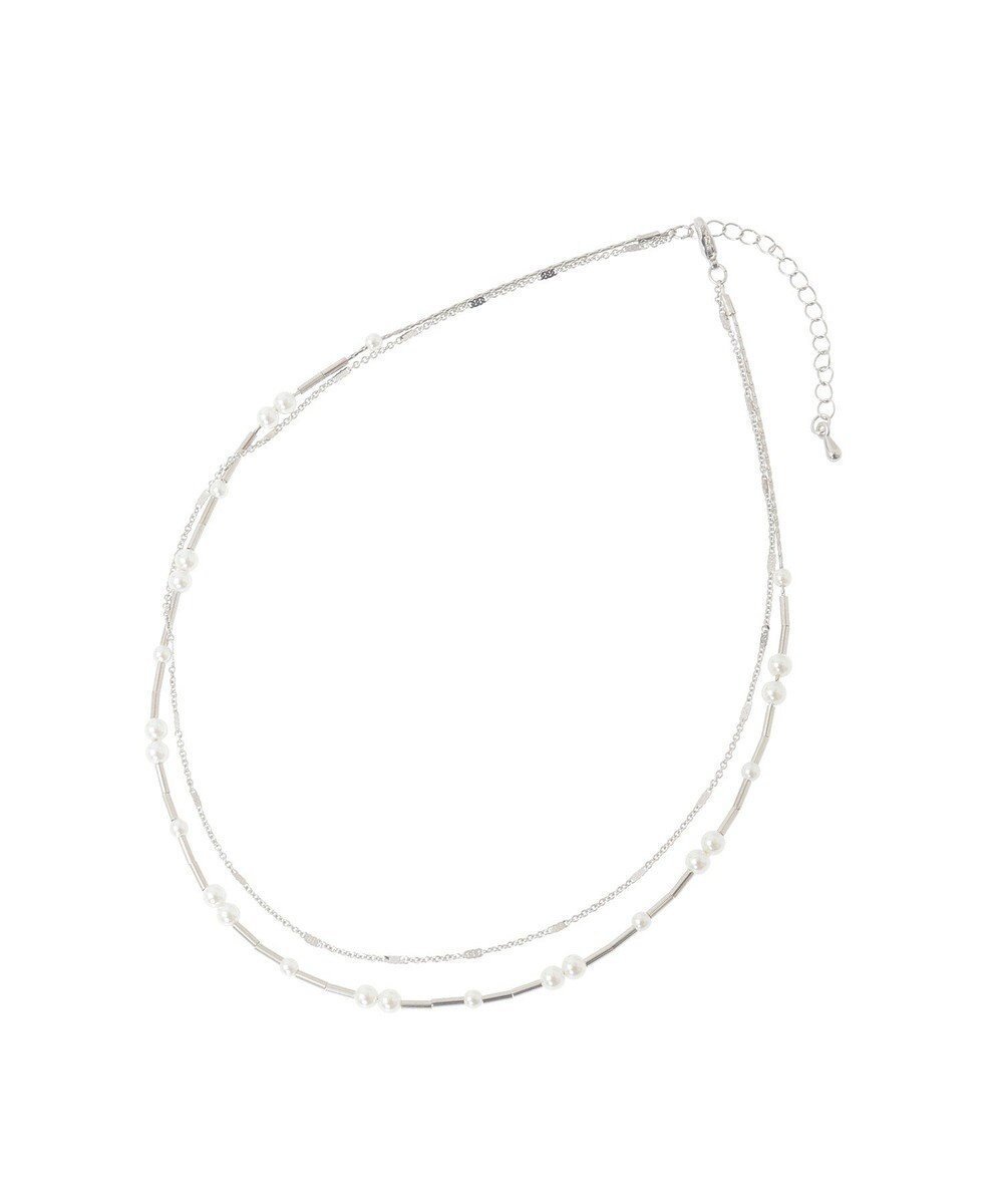 【グリーンパークス/Green Parks】のevery walk.2連パールパイプネックレス インテリア・キッズ・メンズ・レディースファッション・服の通販 founy(ファニー) ファッション Fashion レディースファッション Fashion for Women ジュエリー Jewelry ネックレス Necklaces & Pendants アクセサリー Fashion Accessories ショート Short, Short Length チェーン Chain, Chain Strap ネックレス Necklace, Pendant Necklace パール Pearl, Pearl Accent モチーフ Motif, Design Theme エレガント 上品 Elegant Silver|ID: prp329100004725352 ipo3291000000034145491