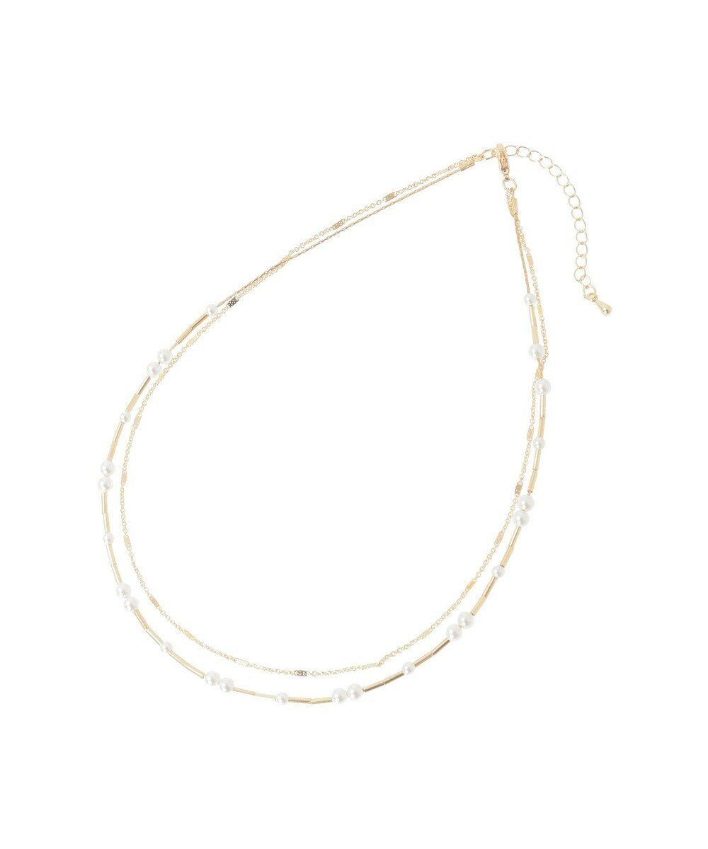 【グリーンパークス/Green Parks】のevery walk.2連パールパイプネックレス インテリア・キッズ・メンズ・レディースファッション・服の通販 founy(ファニー) ファッション Fashion レディースファッション Fashion for Women ジュエリー Jewelry ネックレス Necklaces & Pendants アクセサリー Fashion Accessories ショート Short, Short Length チェーン Chain, Chain Strap ネックレス Necklace, Pendant Necklace パール Pearl, Pearl Accent モチーフ Motif, Design Theme エレガント 上品 Elegant Gold|ID: prp329100004725352 ipo3291000000034145492