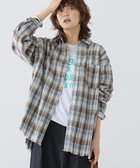 【アメリカンホリック/AMERICAN HOLIC】のフリンジヘム起毛チェックシャツ Check Blue|ID: prp329100004725355 ipo3291000000035851560