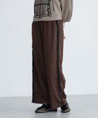 【グリーンパークス/Green Parks】のESCAR サイドミニフリルワイドパンツ Brown|ID: prp329100004725357 ipo3291000000034145508