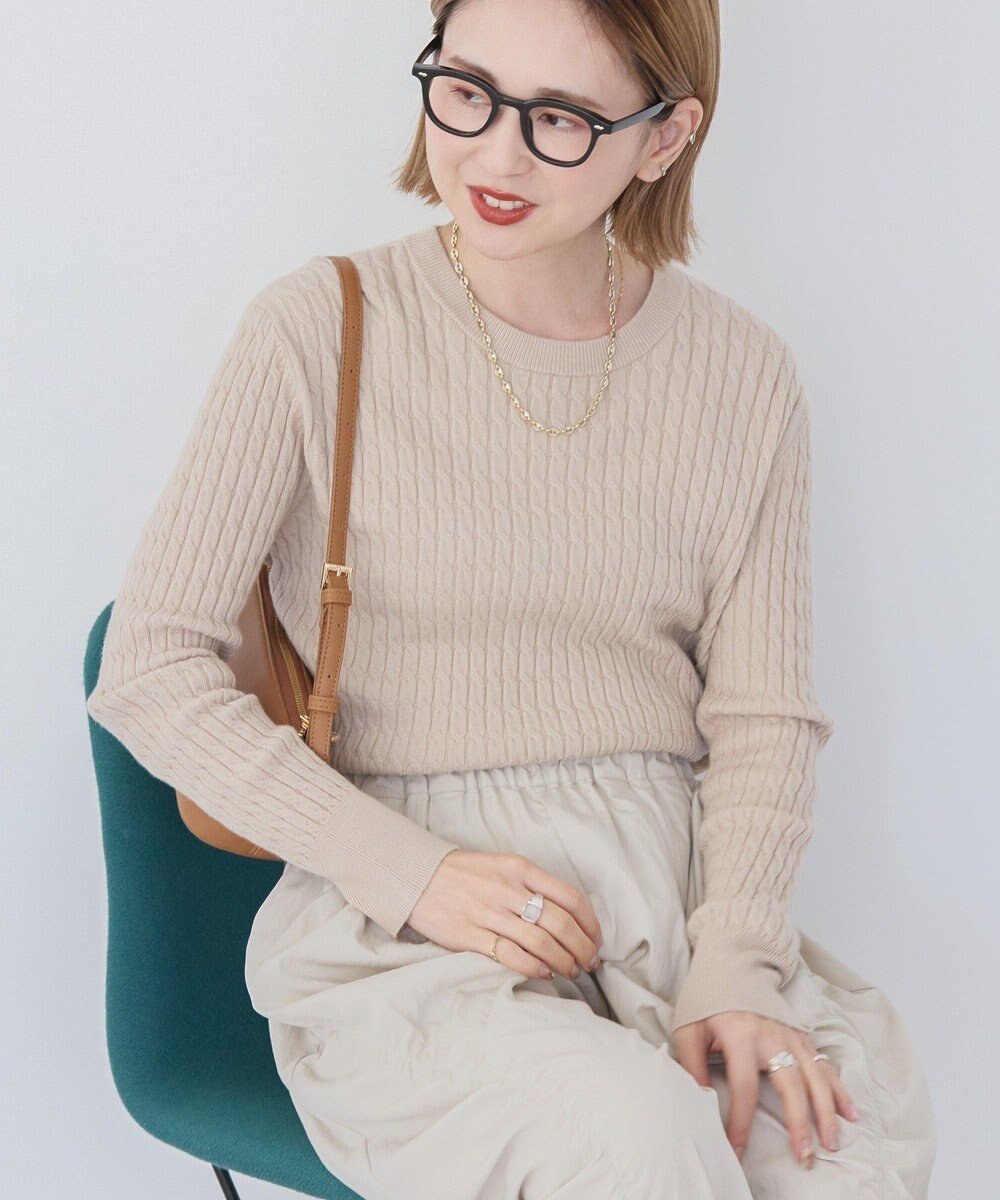 【アメリカンホリック/AMERICAN HOLIC】のミニケーブルショート丈プルオーバー 人気、トレンドファッション・服の通販 founy(ファニー) ファッション Fashion レディースファッション Fashion for Women トップス・カットソー Cut & Sew Tops ニット Knit Tops & Sweaters カジュアルプルオーバー・ニットトップス Pullovers & Knit Tops / Casual Pullovers コンパクト Compact, Small Size セーター Sweater, Knitwear デニム Denim, Jeans Material フェミニン Feminine, Girly ポケット Pocket, Pocket Detail A/W・秋冬 Autumn/Winter other-1|ID: prp329100004725366 ipo3291000000034244136