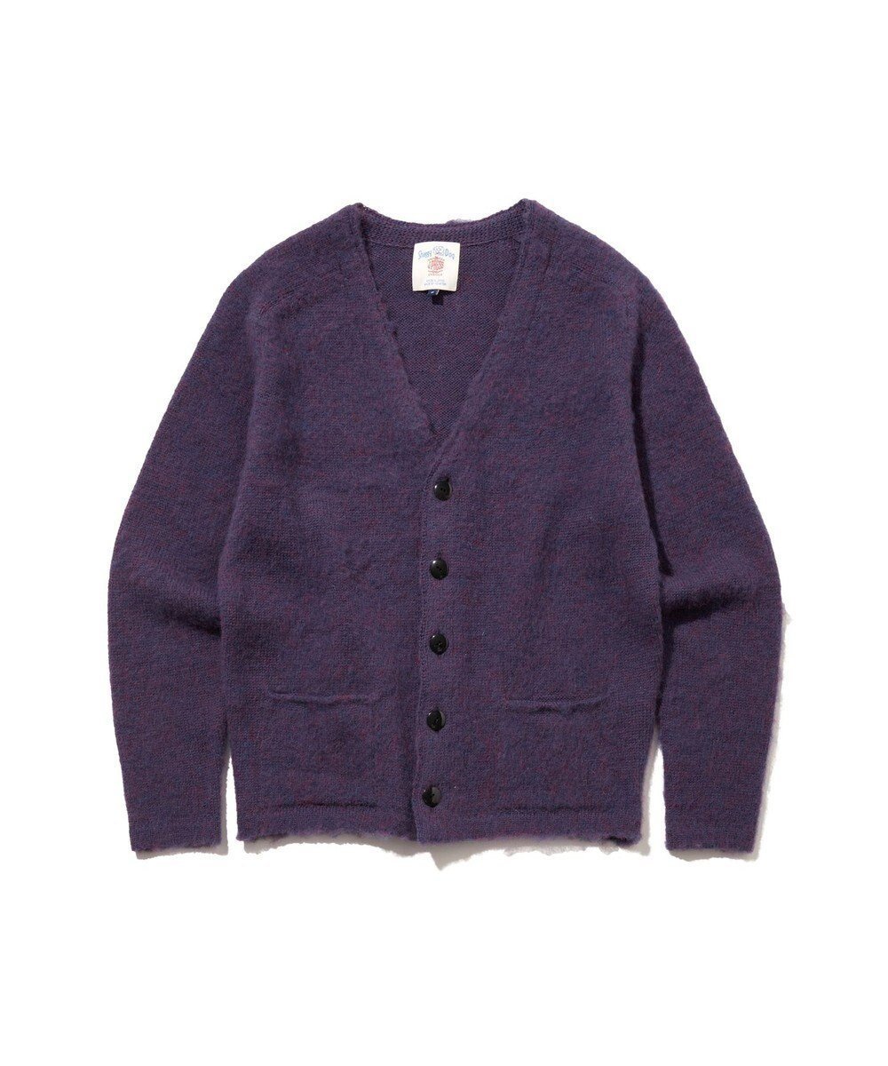 【ジェイ プレス/J.PRESS / MEN】の【J.PRESS ORIGINALS】Shaggy Dog Sweater Cardigan / Japan Made インテリア・キッズ・メンズ・レディースファッション・服の通販 founy(ファニー) 　ファッション　Fashion　メンズファッション　Fashion for Men　トップス・カットソー　Cut & Sew Tops　カーディガン / 羽織り　Cardigans　カーディガン　Cardigan, Knitwear　クラシック　Classic, Timeless Style　日本製　Made In Japan　犬　Dog　A/W・秋冬　Autumn/Winter　軽量　Lightweight, Ultra Light　パープル系|ID: prp329100004727571 ipo3291000000034243850