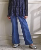 【組曲 / KIDS/KUMIKYOKU】の【110-140㎝】フレアデニムパンツ 人気、トレンドファッション・服の通販 founy(ファニー) ファッション Fashion キッズファッション Fashion for Kids ボトムス Bottoms 新作・新入荷 New Arrivals / New In カットソー Cut and Sewn Top シンプル Simple, Minimal ジャケット Jacket, Outerwear スカラップ Scallop, Scalloped Edge ストレッチ Stretch, Stretchy Fabric デニム Denim, Jeans Material エレガント 上品 Elegant A/W・秋冬 Autumn/Winter thumbnail サックスブルー|ID: prp329100004727580 ipo3291000000034154633