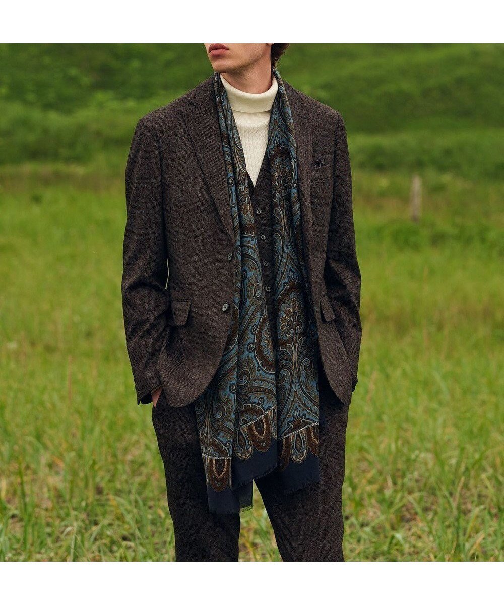 【ジョセフ アブード/JOSEPH ABBOUD / MEN】の【ストレッチ/多機能レジャージャケット】ツィーディージャージー ジャケット インテリア・キッズ・メンズ・レディースファッション・服の通販 founy(ファニー) 　ファッション　Fashion　メンズファッション　Fashion for Men　アウター　Men's Coats Outerwear　テーラードジャケット　Tailored Jackets & Blazers　シンプル　Simple, Minimal　ジャケット　Jacket, Outerwear　ストレッチ　Stretch, Stretchy Fabric　ツイード　Twill, Twill Weave　プリント　Print, Printed Pattern　ポケット　Pocket, Pocket Detail　人気　Popular, Best Seller　定番　Standard, Basic Item　A/W・秋冬　Autumn/Winter　ダークブラウン系4|ID: prp329100004727611 ipo3291000000035660816