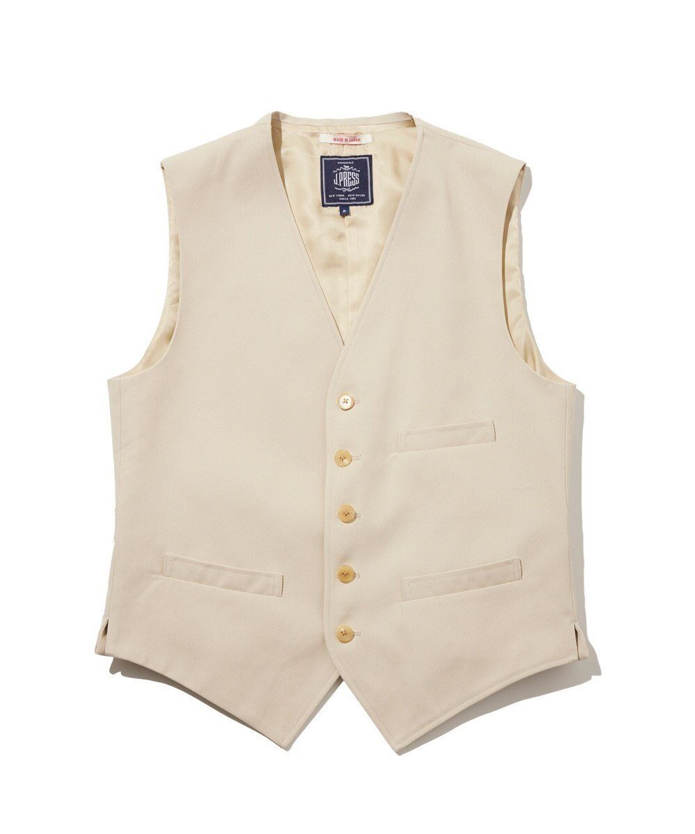 【ジェイ プレス/J.PRESS / MEN】の【J.PRESS ORIGINALS】Cotton Polyester Drill Over Odd Vest / Japan Made インテリア・キッズ・メンズ・レディースファッション・服の通販 founy(ファニー) 　ファッション　Fashion　メンズファッション　Fashion for Men　トップス・カットソー　Cut & Sew Tops　ベスト・ジレ　Vests & Gilets　バランス　Balance, Style Balance　ベスト　Vest, Waistcoat　ワンポイント　One Point, Statement Accent　A/W・秋冬　Autumn/Winter　ベージュ系|ID: prp329100004727614 ipo3291000000034243812