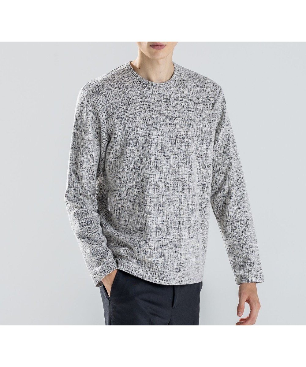 【ジョゼフ オム/JOSEPH HOMME / MEN】の【新素材】パフィーチェックジャージー クルーネックカットソー 人気、トレンドファッション・服の通販 founy(ファニー) 　ファッション　Fashion　メンズファッション　Fashion for Men　トップス・カットソー　Cut & Sew Tops　メンズシャツ　Shirts　カットソー　Cut and Sewn Top　チェック　Check, Plaid, Tartan　ベーシック　Basic, Essential　秋　Autumn　A/W・秋冬　Autumn/Winter　 other-1|ID: prp329100004727620 ipo3291000000034154753