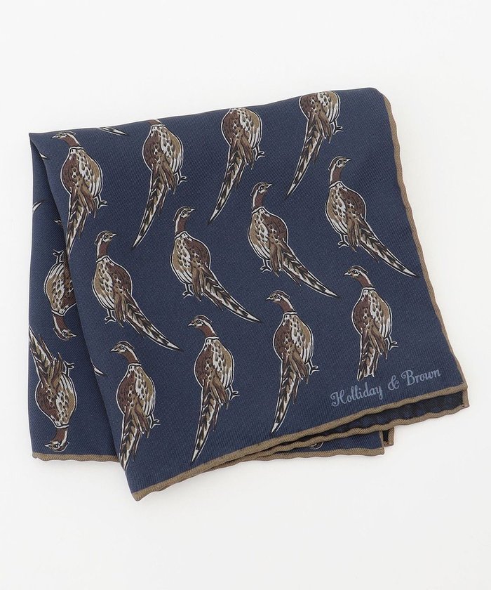 【ジョセフ アブード/JOSEPH ABBOUD / MEN】の【イタリア製・Holliday Brown】バードグラフィックプリントポケットチーフ インテリア・キッズ・メンズ・レディースファッション・服の通販 founy(ファニー) https://founy.com/ ファッション Fashion メンズファッション Fashion for Men イタリア Italy クラッシュ Distressed, Crashed Style シルク Silk, 100% Silk スカーフ Scarf, Neckwear ドレープ Drape, Draping Fabric ハンド Hand, Handmade バンダナ Bandana, Head Scarf ポケット Pocket, Pocket Detail おすすめ Recommended / Our Picks |ID: prp329100004727651 ipo3291000000034243285
