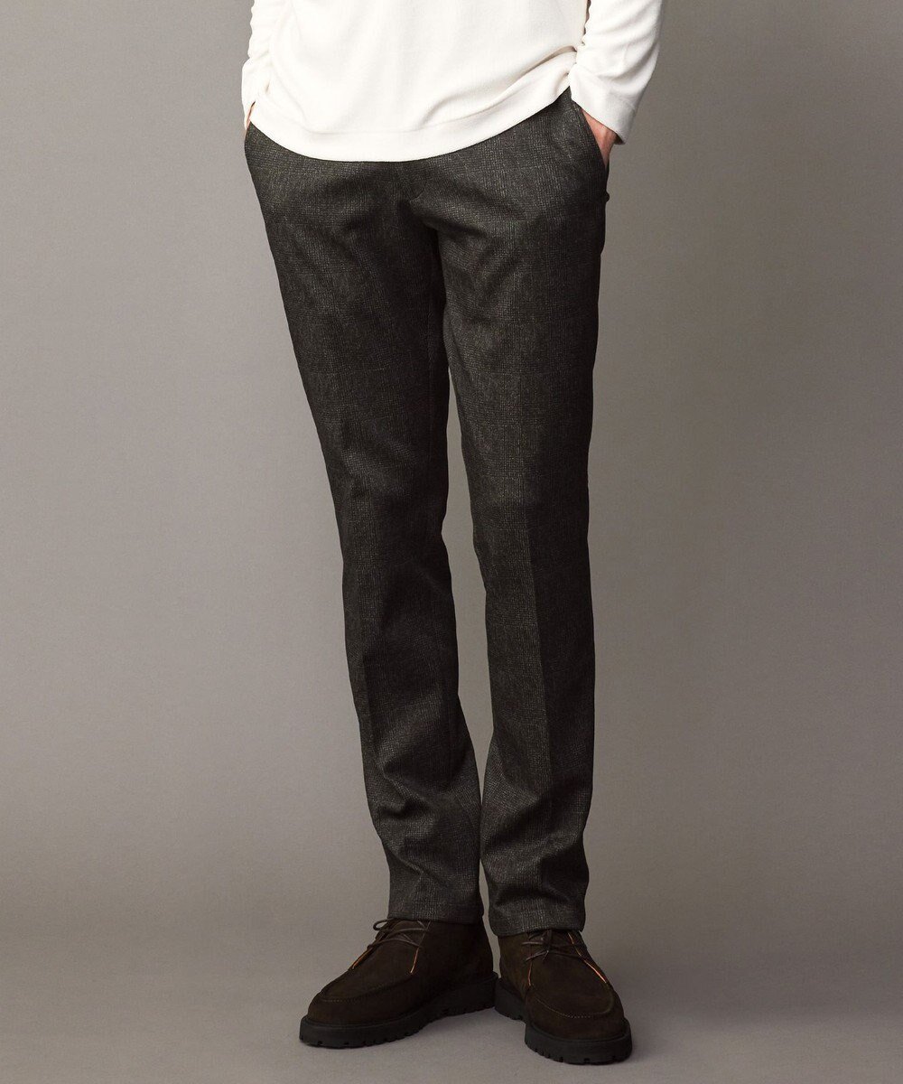 【ジョセフ アブード/JOSEPH ABBOUD / MEN】の【ウエストも伸びる!/ストレッチ/弱撥水】ツィーディジャージ パンツ インテリア・キッズ・メンズ・レディースファッション・服の通販 founy(ファニー) 　ファッション　Fashion　メンズファッション　Fashion for Men　ボトムス　Bottoms　シャーリング　Shirring, Ruched　ストレッチ　Stretch, Stretchy Fabric　スラックス　Slacks, Dress Pants　ツイード　Twill, Twill Weave　プリント　Print, Printed Pattern　A/W・秋冬　Autumn/Winter　ダークブラウン系4|ID: prp329100004727661 ipo3291000000034154879