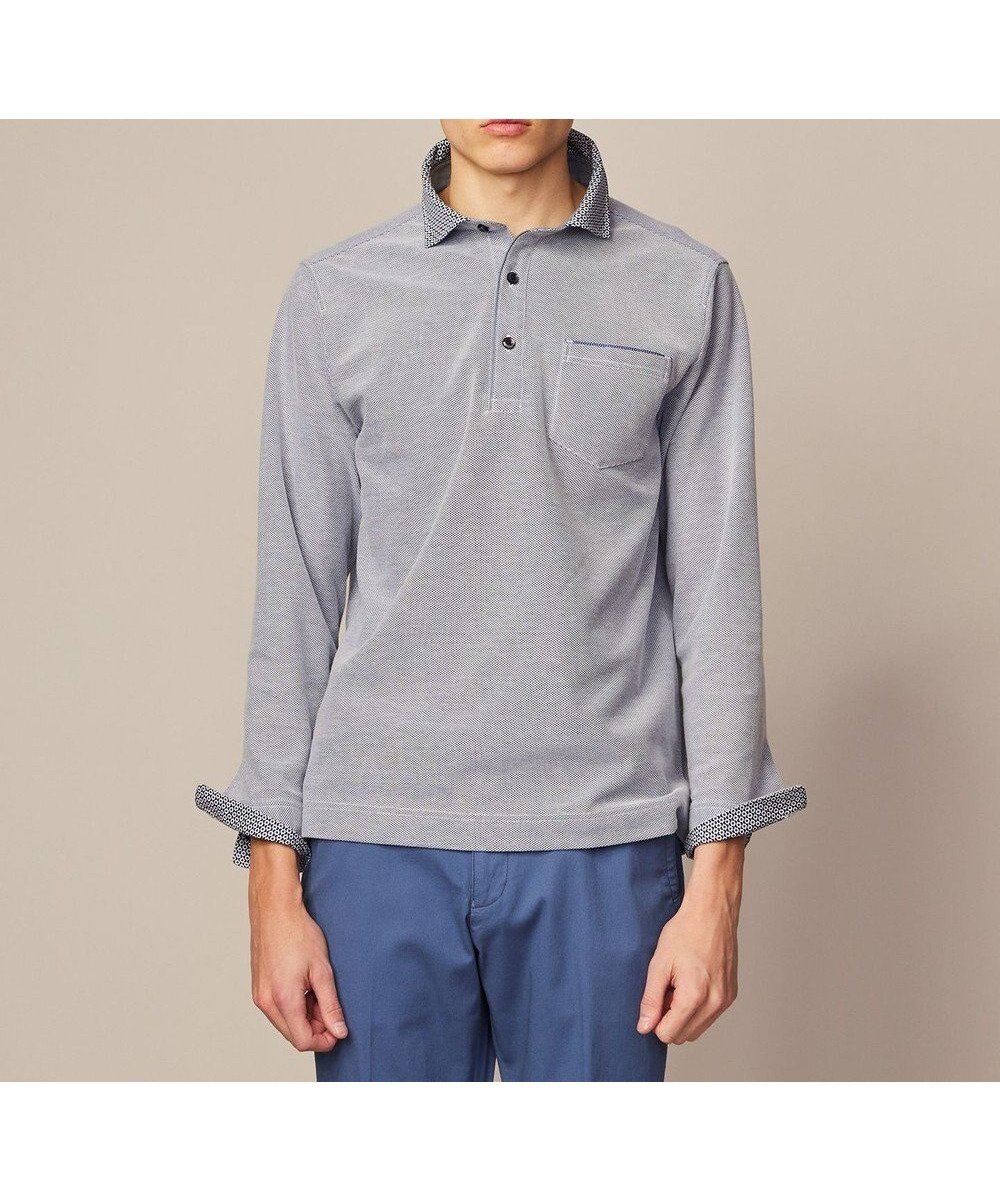 【ジョセフ アブード/JOSEPH ABBOUD / MEN】の【オーガニックコットン使用】ダディ ポロシャツ インテリア・キッズ・メンズ・レディースファッション・服の通販 founy(ファニー)  ファッション Fashion メンズファッション Fashion for Men トップス・カットソー Cut & Sew Tops メンズシャツ Shirts ポロシャツ / きれいめカジュアルスタイル Polo Shirts おすすめ Recommended / Our Picks オーガニック Organic Cotton カットソー Cut and Sewn Top ギフト プレゼント Gift / Present ポロシャツ Polo Shirt, Collared Tee 夏 Summer S/S・春夏 SS, Spring/Summer, Warm Season A/W・秋冬 Autumn/Winter ブルー系|ID: prp329100004727670 ipo3291000000034154919