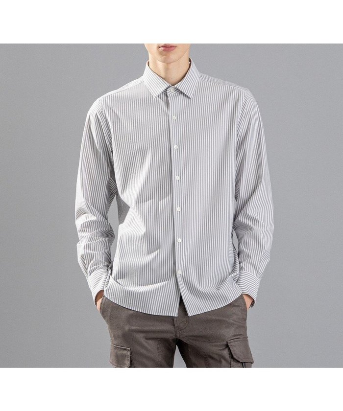 【ジョゼフ オム/JOSEPH HOMME / MEN】のコンフォートクリアストライプ レギュラーカラーシャツ インテリア・キッズ・メンズ・レディースファッション・服の通販 founy(ファニー) https://founy.com/ ファッション Fashion メンズファッション Fashion for Men トップス・カットソー Cut & Sew Tops メンズシャツ Shirts シェイプ Shape, Slim Fit シンプル Simple, Minimal ジャケット Jacket, Outerwear ストレッチ Stretch, Stretchy Fabric ドレス Dress, One-Piece 夏 Summer 春 Spring S/S・春夏 SS, Spring/Summer, Warm Season 軽量 Lightweight, Ultra Light |ID: prp329100004727671 ipo3291000000034154921