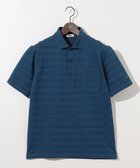 【ジョセフ アブード/JOSEPH ABBOUD / MEN】のクールビズ【オーガニックコットン使用・日本素材】リンクスボーダー ポロシャツ ダルブルー系|ID: prp329100004727675 ipo3291000000034154937