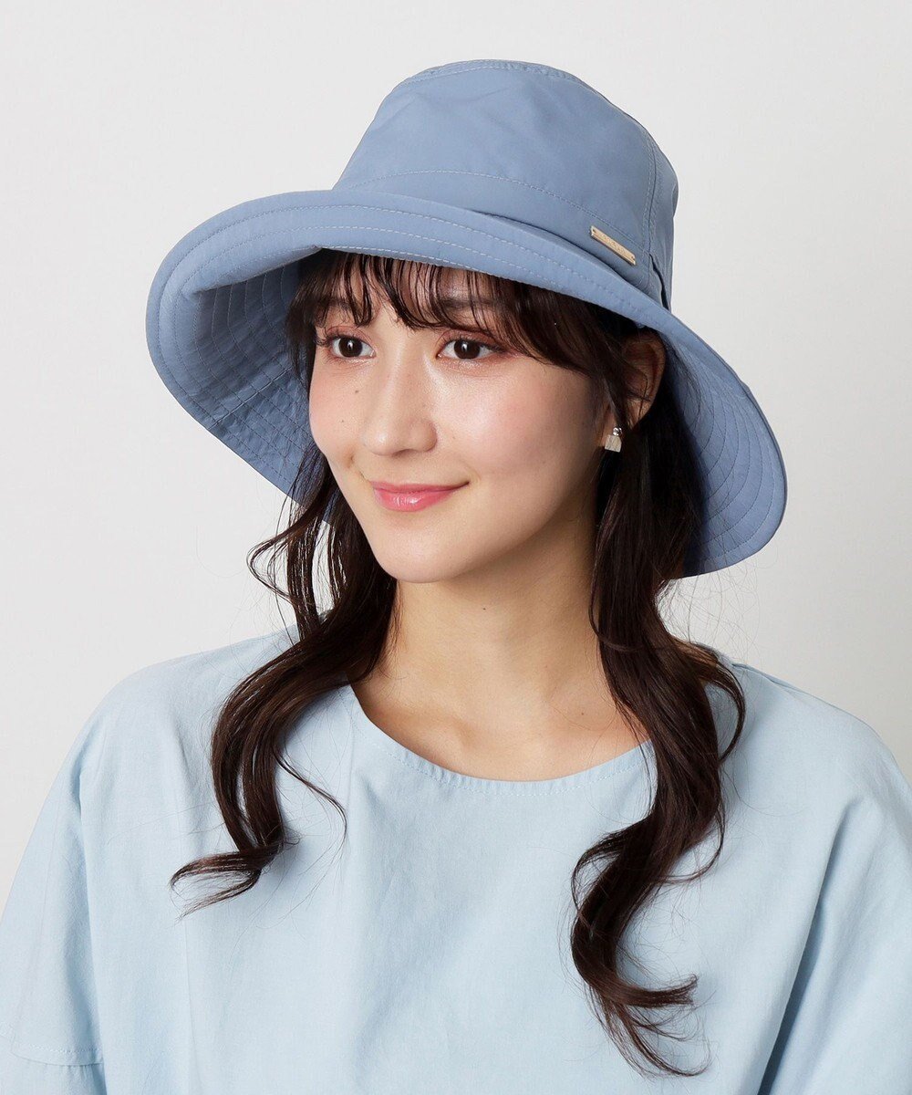 【ムーンバット/MOONBAT】の【遮光ハット】フルラ (FURLA) サファリハット 遮光帽子 サイズ調整 インテリア・キッズ・メンズ・レディースファッション・服の通販 founy(ファニー) 　ファッション　Fashion　レディースファッション　Fashion for Women　キャップ&ハット　Hats & Caps　アウトドア　Outdoor Clothing　イタリア　Italy　エレガント 上品　Elegant　コレクション　Collection, Seasonal Line　パターン　Pattern, Design Print　プレート　Plate, Dish　メタル　Metal, Metal Parts　帽子　Hat, Headwear　旅行　Travel　スカイブルー|ID: prp329100004727694 ipo3291000000034155074