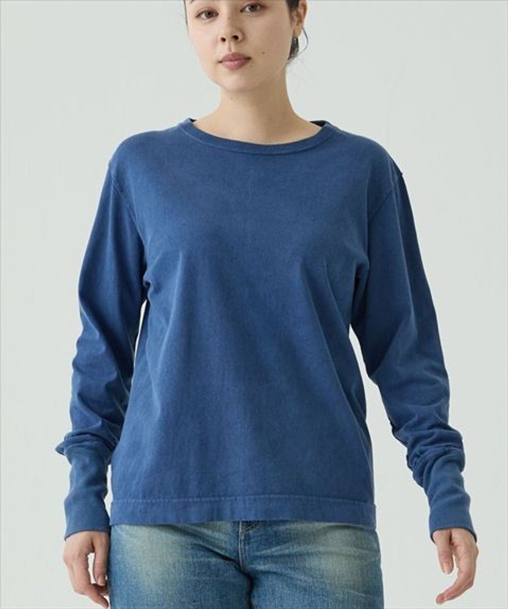 【サキュウ/caqu】のcaqu x GoodOn roundneck L/S tee シンプルゆったりフィットシャツ インテリア・キッズ・メンズ・レディースファッション・服の通販 founy(ファニー) 　ファッション　Fashion　レディースファッション　Fashion for Women　トップス・カットソー　Cut & Sew Tops　シャツ・ブラウス・オフィスカジュアル　Elegant Blouses & Button-Ups　ロングTシャツ・Tシャツ　Longline T-Shirts & Tees　カットソー・ベーシックTシャツ　Cut-and-Sewn Tops / Stretch Tees & Basics　カットソー　Cut and Sewn Top　シンプル　Simple, Minimal　ジーンズ　Jeans, Denim Pants　フィット　Fit, Slim Fit　プレーン　Plain, Simple　リラックス　Relax, Relaxed Fit　A/W・秋冬　Autumn/Winter　S/S・春夏　SS, Spring/Summer, Warm Season　夏　Summer　blue|ID: prp329100004727698 ipo3291000000034155117