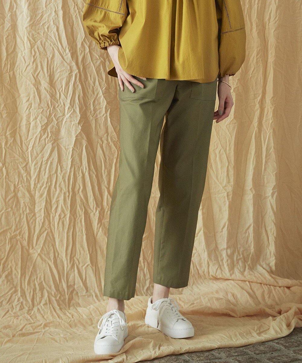 【23区/NIJYUSANKU】の【SLOW/洗える】バックサテンストレッチ ベイカーパンツ インテリア・キッズ・メンズ・レディースファッション・服の通販 founy(ファニー) ファッション Fashion レディースファッション Fashion for Women パンツ Pants & Trousers バッグ Bags 春 Spring 洗える Machine Washable ギャザー Gathered, Ruffled ストレッチ Stretch, Stretchy Fabric センター Center, Center Line フィット Fit, Slim Fit ポケット Pocket, Pocket Detail S/S・春夏 SS, Spring/Summer, Warm Season 夏 Summer 2023春夏・S/S Spring/Summer 2023 SS23 2023年 2023 カーキ系|ID: prp329100004727709 ipo3291000000034155251