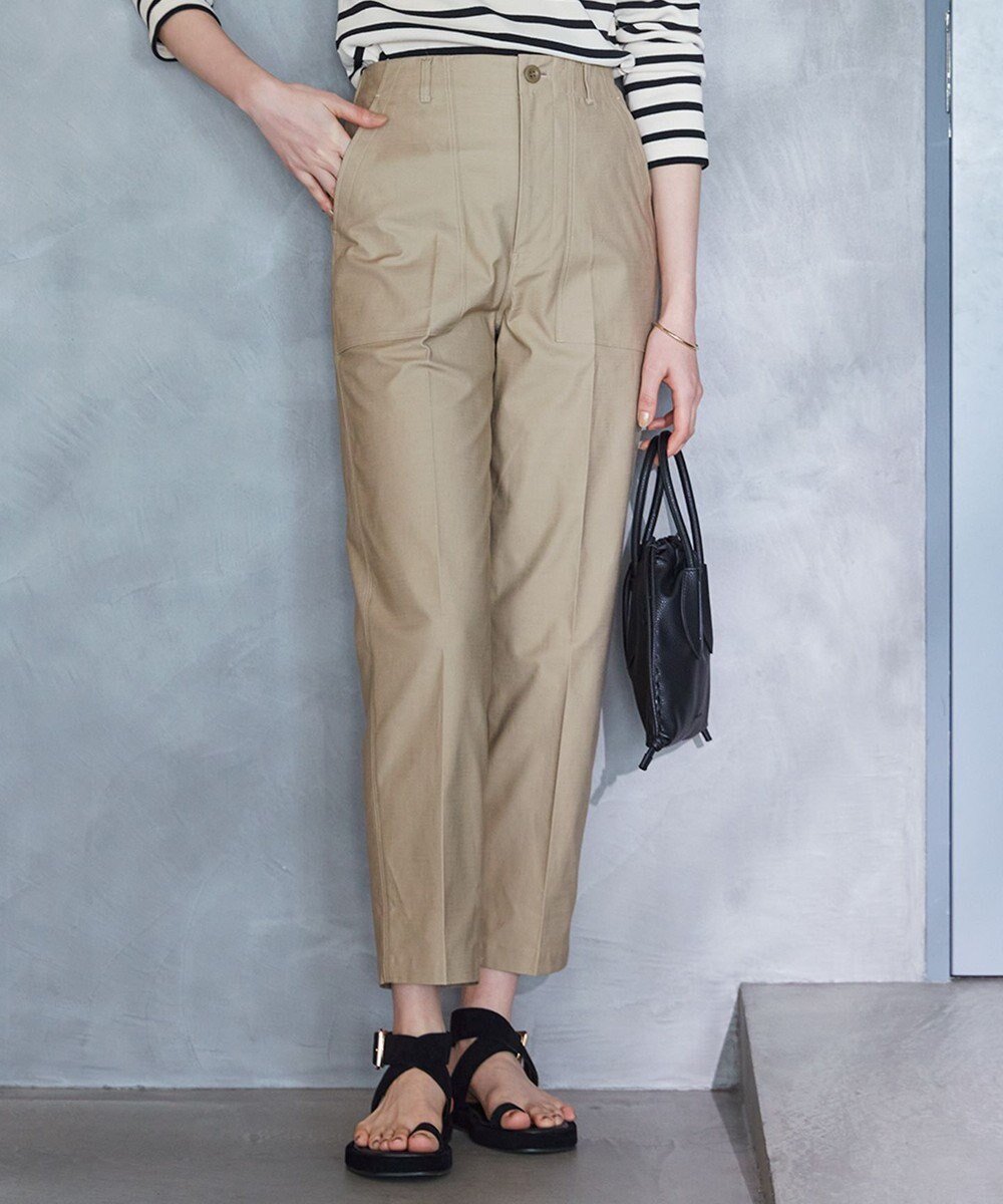 【23区/NIJYUSANKU】の【SLOW/洗える】バックサテンストレッチ ベイカーパンツ インテリア・キッズ・メンズ・レディースファッション・服の通販 founy(ファニー) ファッション Fashion レディースファッション Fashion for Women パンツ Pants & Trousers バッグ Bags 春 Spring 洗える Machine Washable ギャザー Gathered, Ruffled ストレッチ Stretch, Stretchy Fabric センター Center, Center Line フィット Fit, Slim Fit ポケット Pocket, Pocket Detail S/S・春夏 SS, Spring/Summer, Warm Season 夏 Summer 2023春夏・S/S Spring/Summer 2023 SS23 2023年 2023 ベージュ系|ID: prp329100004727709 ipo3291000000034155253