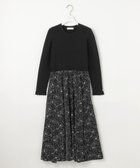 【エニィ スィス/any SiS】の【洗える】フラワープリントドッキング ワンピース ブラック×ブラック|ID: prp329100004727716 ipo3291000000034155383