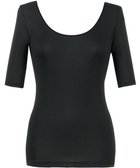 【ウィング/Wing】のインナー 【綿の贅沢オーガニック】 オーガニックコットン混素材 さらっと薄くて軽い 5分袖 EL1556 ウイング/ワコール ブラック|ID: prp329100004727725 ipo3291000000034484660