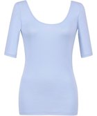 【ウィング/Wing】のインナー 【綿の贅沢オーガニック】 オーガニックコットン混素材 さらっと薄くて軽い 5分袖 EL1556 ウイング/ワコール グレイッシュブルー|ID: prp329100004727725 ipo3291000000034484661