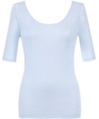 【ウィング/Wing】のインナー 【綿の贅沢オーガニック】 オーガニックコットン混素材 さらっと薄くて軽い 5分袖 EL1556 ウイング/ワコール サックス|ID: prp329100004727725 ipo3291000000034484664