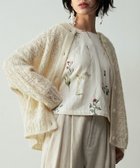 【ムーク/muuc】のアルパカモヘヤ模様編みカーディガン ホワイト|ID: prp329100004727726 ipo3291000000034155552