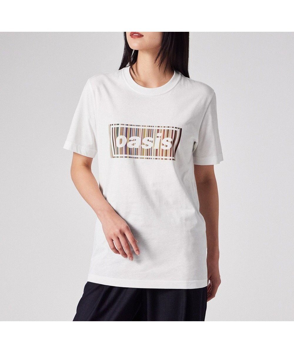 【ポール スミス/Paul Smith】のPaul Smith × Oasis シグネチャーストライプロゴ Tシャツ インテリア・キッズ・メンズ・レディースファッション・服の通販 founy(ファニー) ファッション Fashion レディースファッション Fashion for Women トップス・カットソー Cut & Sew Tops シャツ・ブラウス・オフィスカジュアル Elegant Blouses & Button-Ups ロングTシャツ・Tシャツ Longline T-Shirts & Tees カットソー・ベーシックTシャツ Cut-and-Sewn Tops / Stretch Tees & Basics カットソー Cut and Sewn Top スペシャル Special, Limited Edition テクスチャー Texture, Textured Fabric 半袖 Short Sleeve, Half Sleeve 夏 Summer S/S・春夏 SS, Spring/Summer, Warm Season A/W・秋冬 Autumn/Winter ホワイト|ID: prp329100004727728 ipo3291000000034155581