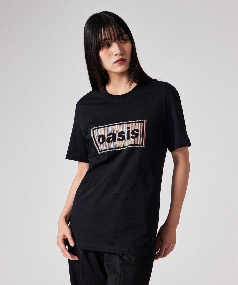 【ポール スミス/Paul Smith】のPaul Smith × Oasis シグネチャーストライプロゴ Tシャツ インテリア・キッズ・メンズ・レディースファッション・服の通販 founy(ファニー) ファッション Fashion レディースファッション Fashion for Women トップス・カットソー Cut & Sew Tops シャツ・ブラウス・オフィスカジュアル Elegant Blouses & Button-Ups ロングTシャツ・Tシャツ Longline T-Shirts & Tees カットソー・ベーシックTシャツ Cut-and-Sewn Tops / Stretch Tees & Basics カットソー Cut and Sewn Top スペシャル Special, Limited Edition テクスチャー Texture, Textured Fabric 半袖 Short Sleeve, Half Sleeve 夏 Summer S/S・春夏 SS, Spring/Summer, Warm Season A/W・秋冬 Autumn/Winter ブラック|ID: prp329100004727728 ipo3291000000034155582
