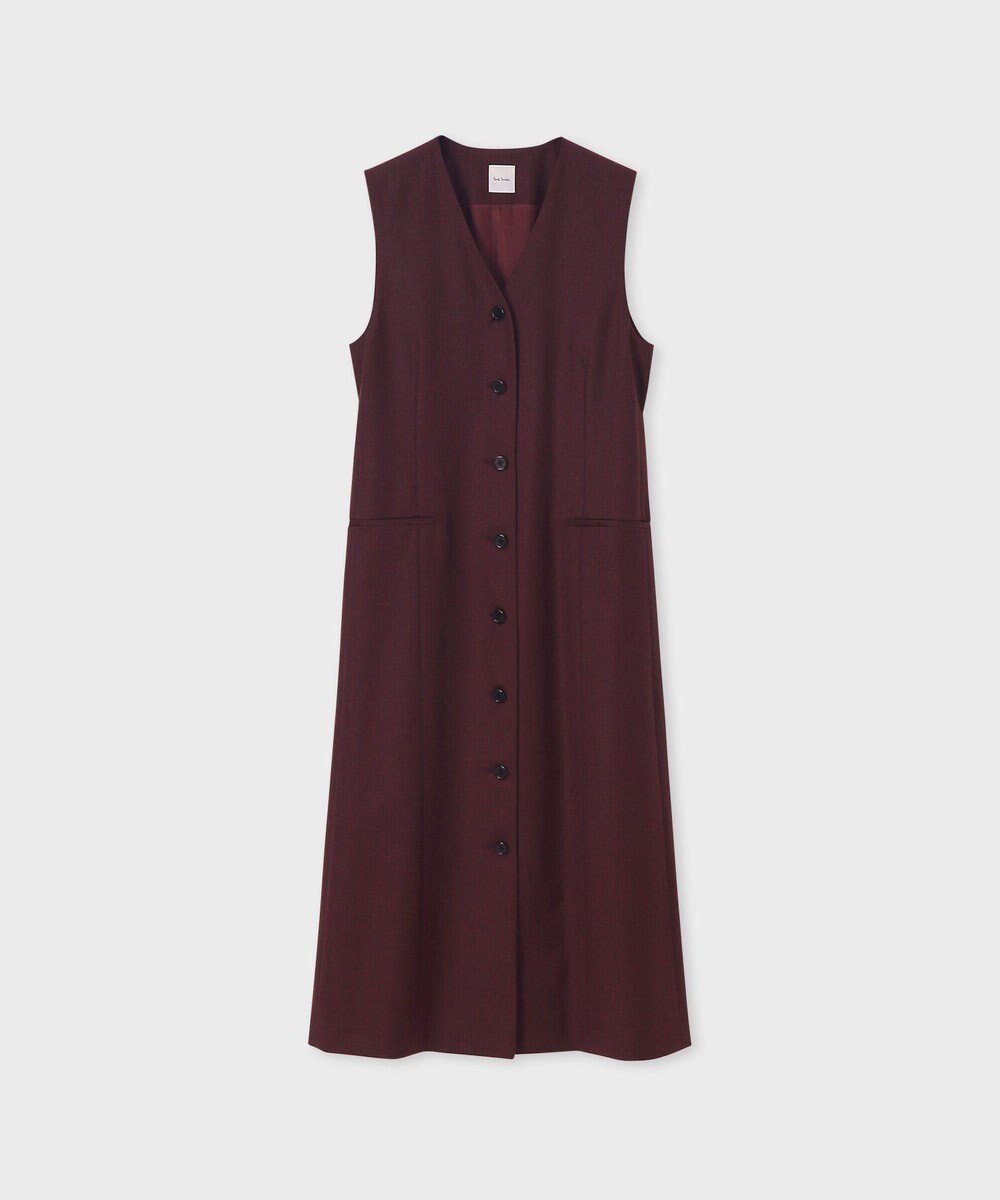 【ポール スミス/Paul Smith】のカシミアブレンド フランネル ジャンパースカート インテリア・キッズ・メンズ・レディースファッション・服の通販 founy(ファニー) ファッション Fashion レディースファッション Fashion for Women スカート Skirts ストレート Straight, Straight Cut セットアップ Set-Up, Coordinated Outfit フロント Front, Front Design A/W・秋冬 Autumn/Winter S/S・春夏 SS, Spring/Summer, Warm Season 夏 Summer ワインレッド|ID: prp329100004727778 ipo3291000000034156089