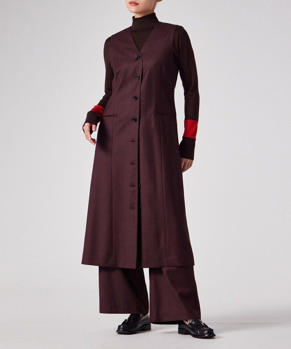 【ポール スミス/Paul Smith】のカシミアブレンド フランネル ジャンパースカート インテリア・キッズ・メンズ・レディースファッション・服の通販 founy(ファニー) ファッション Fashion レディースファッション Fashion for Women スカート Skirts ストレート Straight, Straight Cut セットアップ Set-Up, Coordinated Outfit フロント Front, Front Design A/W・秋冬 Autumn/Winter S/S・春夏 SS, Spring/Summer, Warm Season 夏 Summer ワインレッド|ID: prp329100004727778 ipo3291000000034474818