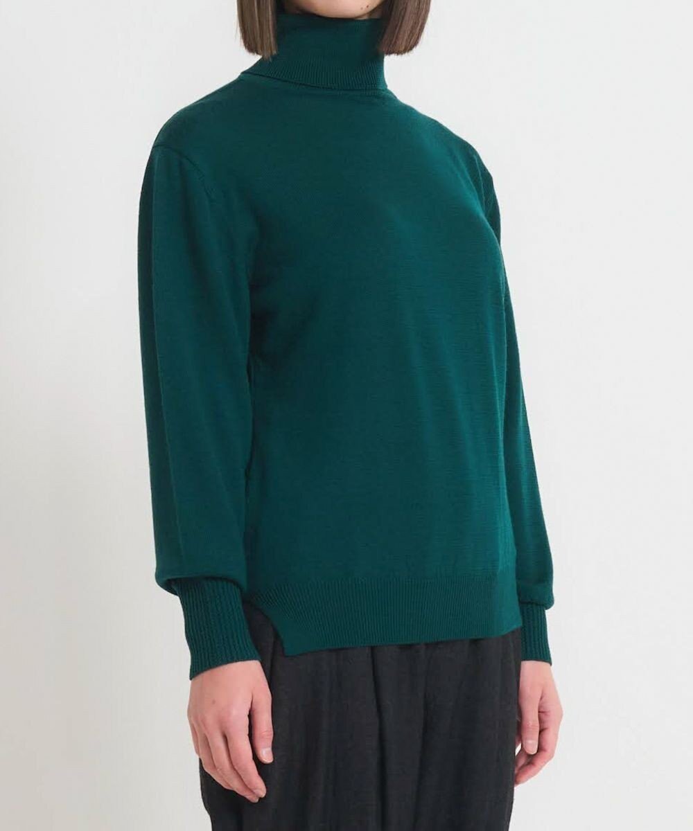 【ムーク/muuc】の〈極上メリノウール〉ベーシックタートルネックプルオーバー〈肌に優しいニット〉〈アンサンブル可能〉〈袖の透かし編み〉 インテリア・キッズ・メンズ・レディースファッション・服の通販 founy(ファニー) 　ファッション　Fashion　レディースファッション　Fashion for Women　トップス・カットソー　Cut & Sew Tops　ニット　Knit Tops & Sweaters　アンサンブルニット　Knit Ensembles & Twin Sets　カジュアルプルオーバー・ニットトップス　Pullovers & Knit Tops / Casual Pullovers　タートルネック・ハイネックトップス　Turtlenecks & High-Neck Tops　アンサンブル　Ensemble Set　イタリア　Italy　エレガント 上品　Elegant　洗える　Machine Washable　カーディガン　Cardigan, Knitwear　シンプル　Simple, Minimal　セーター　Sweater, Knitwear　透かし　Cut-Out, Lacework　タートル　Turtleneck, Turtle Collar　なめらか　Smooth, Silky Texture　フェミニン　Feminine, Girly　ベーシック　Basic, Essential　リラックス　Relax, Relaxed Fit　A/W・秋冬　Autumn/Winter　再入荷　Restock / Back in Stock　グリーン|ID: prp329100004727879 ipo3291000000035511392