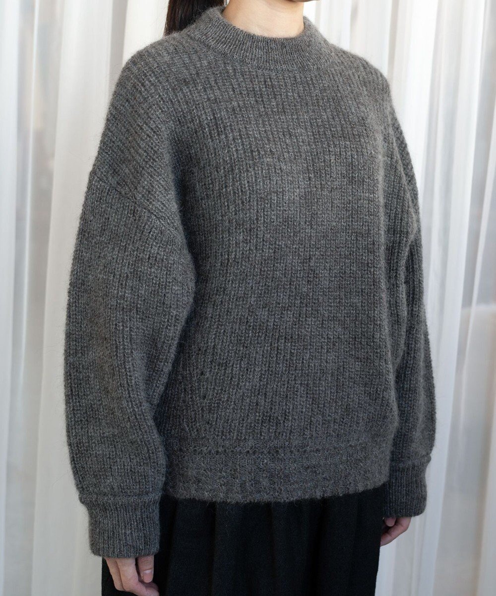 【ムーク/muuc】のアルパカモヘヤ畦編みプルオーバー インテリア・キッズ・メンズ・レディースファッション・服の通販 founy(ファニー) ファッション Fashion レディースファッション Fashion for Women トップス・カットソー Cut & Sew Tops ニット Knit Tops & Sweaters カジュアルプルオーバー・ニットトップス Pullovers & Knit Tops / Casual Pullovers 畦編みニット・テクスチャードトップス Ribbed Knit Sweaters / Textured Knit Tops 畦 Ribbed Knit セーター Sweater, Knitwear デニム Denim, Jeans Material なめらか Smooth, Silky Texture ワイド Wide, Wide Fit 冬 Winter / This Winter A/W・秋冬 Autumn/Winter エレガント 上品 Elegant ビジネス 仕事 通勤 Business / Work / Commuting グレー|ID: prp329100004727888 ipo3291000000034156479