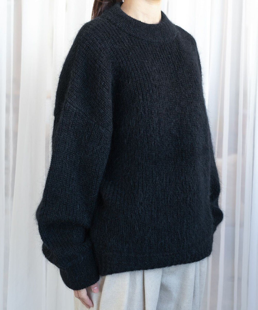 【ムーク/muuc】のアルパカモヘヤ畦編みプルオーバー インテリア・キッズ・メンズ・レディースファッション・服の通販 founy(ファニー) ファッション Fashion レディースファッション Fashion for Women トップス・カットソー Cut & Sew Tops ニット Knit Tops & Sweaters カジュアルプルオーバー・ニットトップス Pullovers & Knit Tops / Casual Pullovers 畦編みニット・テクスチャードトップス Ribbed Knit Sweaters / Textured Knit Tops 畦 Ribbed Knit セーター Sweater, Knitwear デニム Denim, Jeans Material なめらか Smooth, Silky Texture ワイド Wide, Wide Fit 冬 Winter / This Winter A/W・秋冬 Autumn/Winter エレガント 上品 Elegant ビジネス 仕事 通勤 Business / Work / Commuting ブラック|ID: prp329100004727888 ipo3291000000034156484