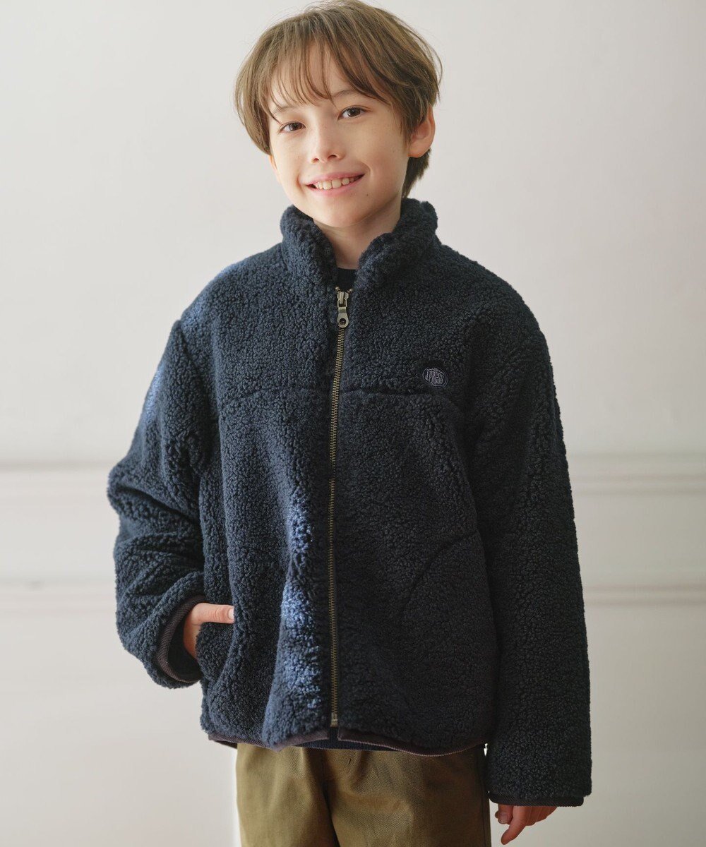 【ジェイ プレス/J.PRESS / KIDS】の【100-130cm】スタンドカラー ボア ブルゾン インテリア・キッズ・メンズ・レディースファッション・服の通販 founy(ファニー) ファッション Fashion キッズファッション Fashion for Kids アウター Coat Outerwear /Kids シンプル Simple, Minimal ジップアップ Zip-Up, Full Zip ジャケット Jacket, Outerwear スタンド Stand Collar, Upright Stand スマホ Smartphone, Mobile Device トレンド Trend, Trending Now 定番 Standard, Basic Item 人気 Popular, Best Seller フォーマル Formal, Dressy ブルゾン Blouson, Bomber Jacket ベーシック Basic, Essential 防寒 Cold Protection, Winter-Ready 楽ちん Easy Fit, Comfortable ワンポイント One Point, Statement Accent A/W・秋冬 Autumn/Winter 冬 Winter / This Winter エレガント 上品 Elegant 2025年 2025 2025-2026秋冬・A/W Autumn/Winter 2025–26 AW25–26 ネイビー系|ID: prp329100004729811 ipo3291000000034241943