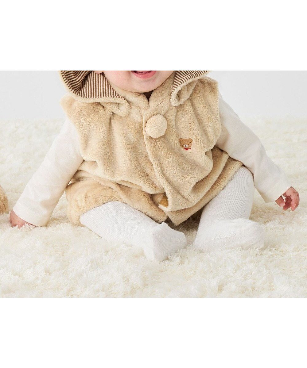 【ミキハウスホットビスケッツ/MIKI HOUSE HOT BISCUITS / KIDS】の【ミキハウス】【70-90cm】 マイクロファー ベスト インテリア・キッズ・メンズ・レディースファッション・服の通販 founy(ファニー) 　ファッション　Fashion　キッズファッション　Fashion for Kids　トップス・カットソー　Cut & Sew Tops　おすすめ　Recommended / Our Picks　なめらか　Smooth, Silky Texture　ベスト　Vest, Waistcoat　ベビー　Baby, Babywear　A/W・秋冬　Autumn/Winter　ベージュ|ID: prp329100004729812 ipo3291000000034168530