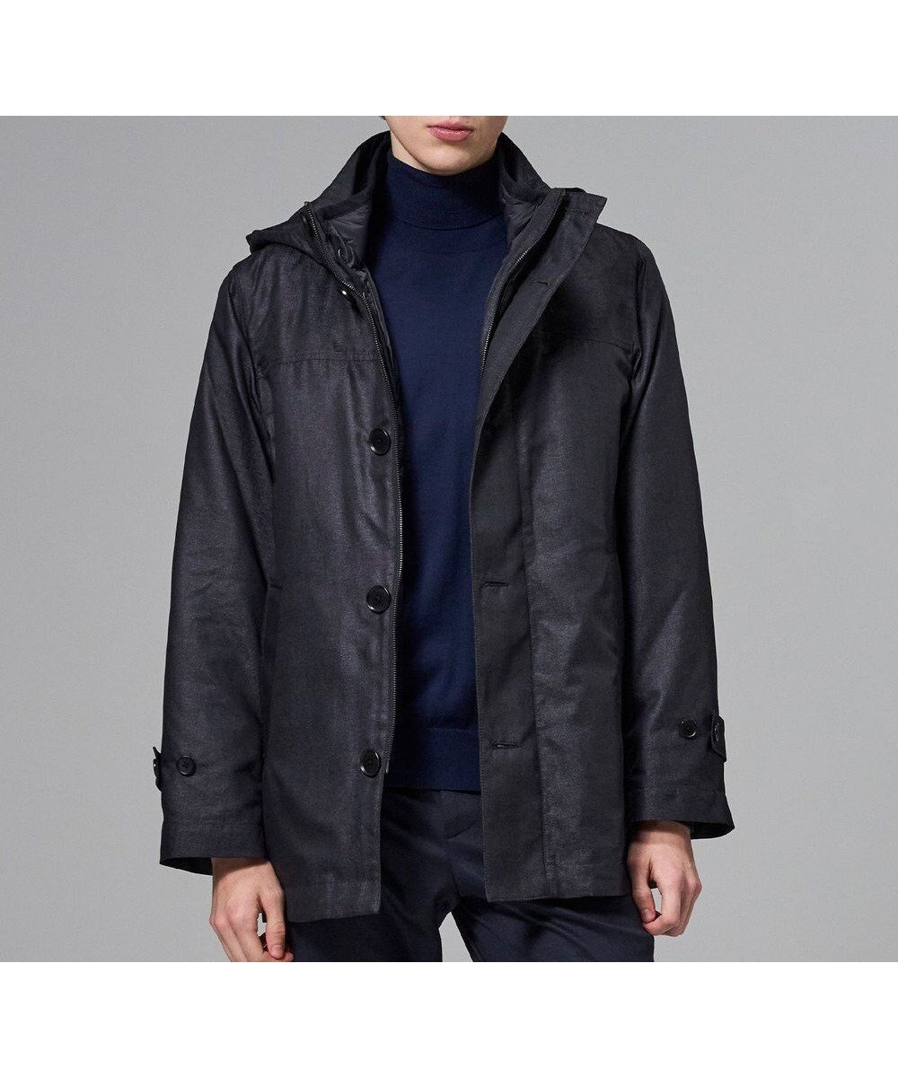 【ジョゼフ オム/JOSEPH HOMME / MEN】の新素材【4WAY】ライトラスターシャンブレー ダウンコート インテリア・キッズ・メンズ・レディースファッション・服の通販 founy(ファニー) ファッション Fashion メンズファッション Fashion for Men アウター Men's Coats Outerwear ダウンジャケット / 軽量ダウン Down Jackets & Coats シャンブレー Chambray, Denim-Like Fabric ジャケット Jacket, Outerwear ダウン Down, Puffer フロント Front, Front Design 防寒 Cold Protection, Winter-Ready ライナー Liner, Inner Layer A/W・秋冬 Autumn/Winter ネイビー系|ID: prp329100004729826 ipo3291000000034606757