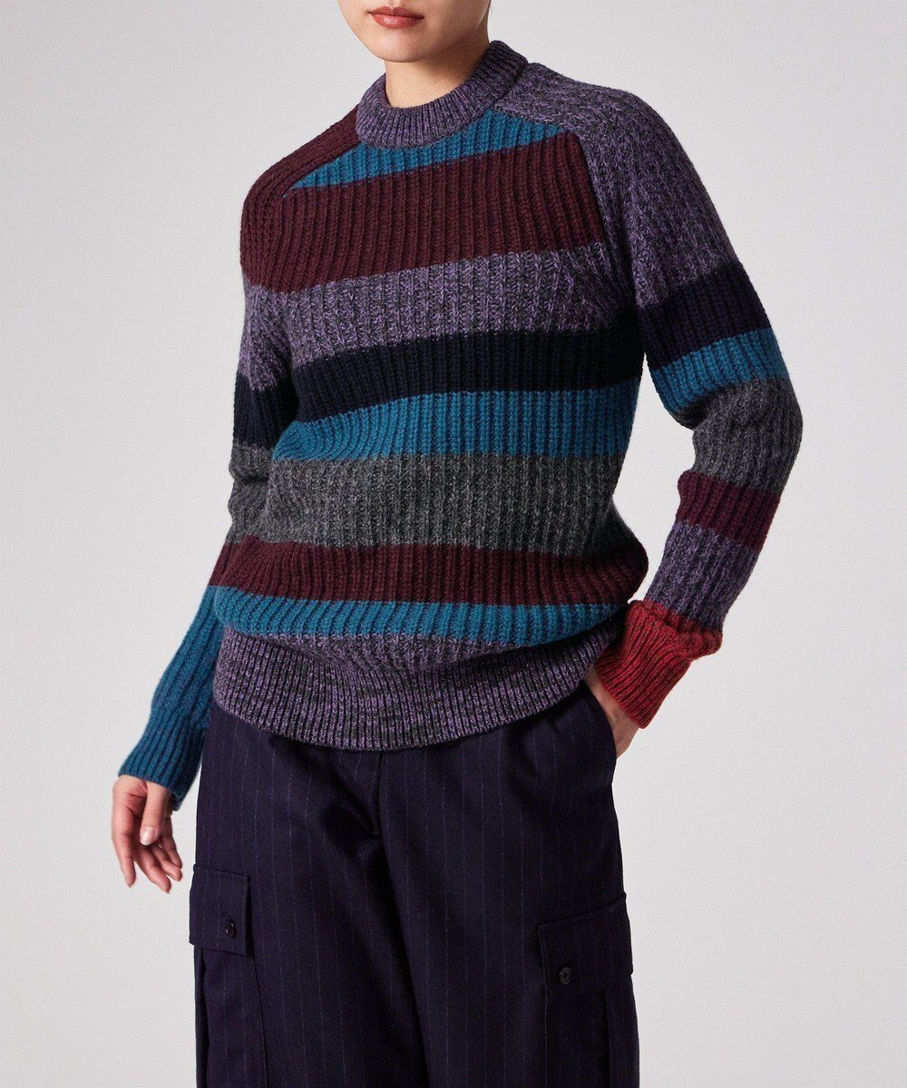 【ポール スミス/Paul Smith】のPaul Smith Loves Barbour ニット 人気、トレンドファッション・服の通販 founy(ファニー) ファッション Fashion レディースファッション Fashion for Women トップス・カットソー Cut & Sew Tops ニット Knit Tops & Sweaters セーター Sweater, Knitwear ボーダー Border, Stripe リラックス Relax, Relaxed Fit 夏 Summer S/S・春夏 SS, Spring/Summer, Warm Season A/W・秋冬 Autumn/Winter other-1|ID: prp329100004729830 ipo3291000000034474705