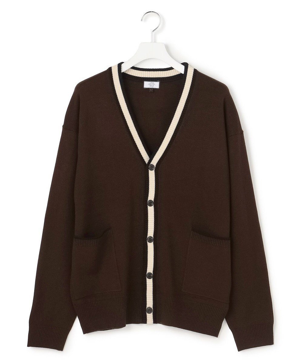 【ジェイプレスヨークストリート/J.PRESS YORK STREET】の【UNISEX】ハイゲージライン カーディガン インテリア・キッズ・メンズ・レディースファッション・服の通販 founy(ファニー) ファッション Fashion レディースファッション Fashion for Women トップス・カットソー Cut & Sew Tops カーディガン・羽織り Layered Style Cardigans アクリル Acrylic Material 厚底 Platform Shoes カーディガン Cardigan, Knitwear 今季 This Season, Current Season シンプル Simple, Minimal スニーカー Sneakers, Trainers なめらか Smooth, Silky Texture バランス Balance, Style Balance フロント Front, Front Design ポケット Pocket, Pocket Detail ミックス Mix, Mixed Style モックネック Mock Neck, Short Turtleneck ユニセックス Unisex, Genderless ワイド Wide, Wide Fit A/W・秋冬 Autumn/Winter エレガント 上品 Elegant ダークブラウン系|ID: prp329100004729835 ipo3291000000034168615