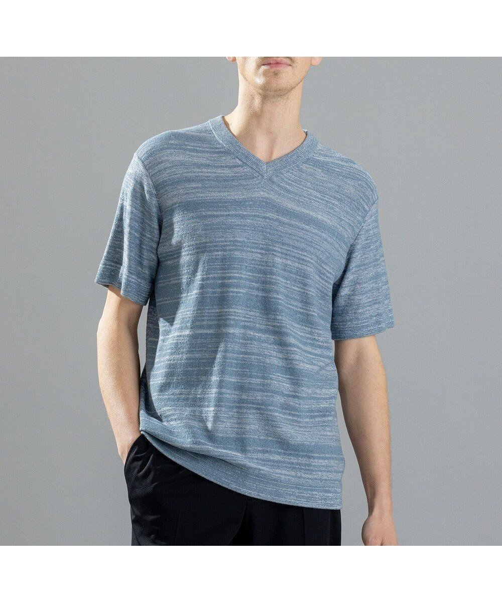 【ジョゼフ オム/JOSEPH HOMME / MEN】のシャイニースラブブークレ ニットTシャツ 人気、トレンドファッション・服の通販 founy(ファニー) 　ファッション　Fashion　メンズファッション　Fashion for Men　トップス・カットソー　Cut & Sew Tops　ニット・セーター / 定番トップス　Knit Tops & Sweaters　メンズシャツ　Shirts　セーター　Sweater, Knitwear　ベーシック　Basic, Essential　メランジ　Melange, Mixed Yarn　エレガント 上品　Elegant　夏　Summer　春　Spring　S/S・春夏　SS, Spring/Summer, Warm Season　 other-1|ID: prp329100004729842 ipo3291000000034168638