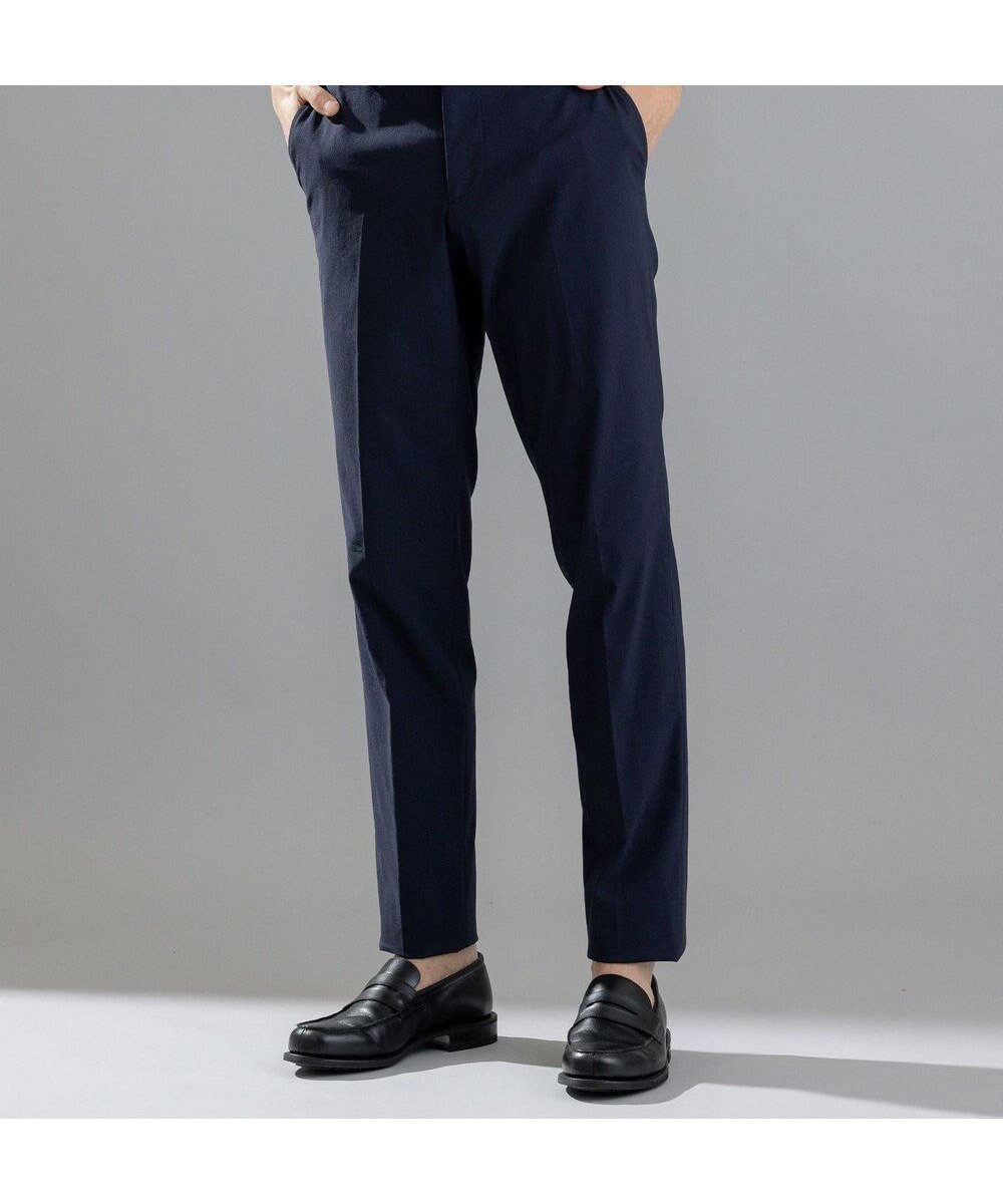 【ジョゼフ オム/JOSEPH HOMME / MEN】のリネンシャンブレーストレッチ / CITY インテリア・キッズ・メンズ・レディースファッション・服の通販 founy(ファニー) 　ファッション　Fashion　メンズファッション　Fashion for Men　ボトムス　Bottoms　シャンブレー　Chambray, Denim-Like Fabric　ストレッチ　Stretch, Stretchy Fabric　スラックス　Slacks, Dress Pants　セットアップ　Set-Up, Coordinated Outfit　テーパード　Tapered, Tapered Pants　フラップ　Flap, Flap Pocket　ポケット　Pocket, Pocket Detail　夏　Summer　春　Spring　S/S・春夏　SS, Spring/Summer, Warm Season　ネイビー系|ID: prp329100004729853 ipo3291000000034168678