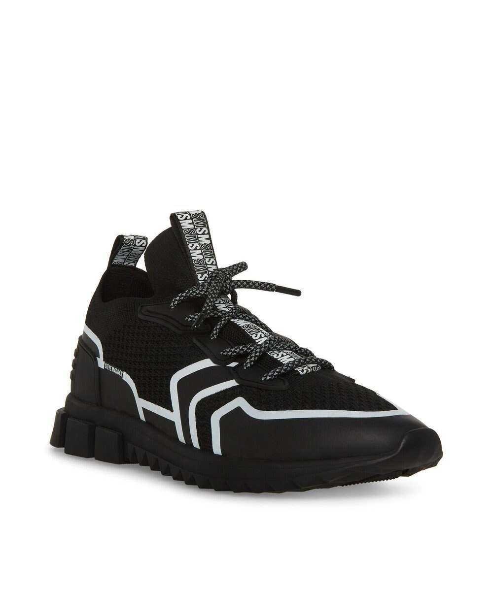 【セーブ ザ ダック/STEVE MADDEN / MEN】の【MEN】DECON リフレクトニットスニーカー インテリア・キッズ・メンズ・レディースファッション・服の通販 founy(ファニー) 　ファッション　Fashion　メンズファッション　Fashion for Men　シューズ・靴　Shoes　スニーカー / カジュアルにもスポーティにも　Sneakers & Trainers　シューズ　Shoes, Footwear　シンプル　Simple, Minimal　スニーカー　Sneakers, Trainers　ベーシック　Basic, Essential　厚底　Platform Shoes　定番　Standard, Basic Item　ブラックホワイト|ID: prp329100004729859 ipo3291000000034168697