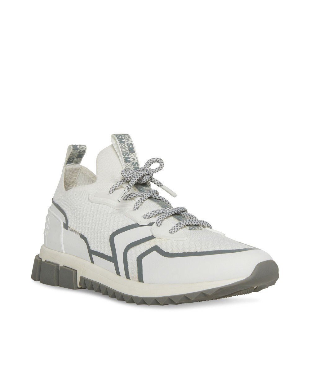 【セーブ ザ ダック/STEVE MADDEN / MEN】の【MEN】DECON リフレクトニットスニーカー インテリア・キッズ・メンズ・レディースファッション・服の通販 founy(ファニー) 　ファッション　Fashion　メンズファッション　Fashion for Men　シューズ・靴　Shoes　スニーカー / カジュアルにもスポーティにも　Sneakers & Trainers　シューズ　Shoes, Footwear　シンプル　Simple, Minimal　スニーカー　Sneakers, Trainers　ベーシック　Basic, Essential　厚底　Platform Shoes　定番　Standard, Basic Item　ホワイト|ID: prp329100004729859 ipo3291000000034168698